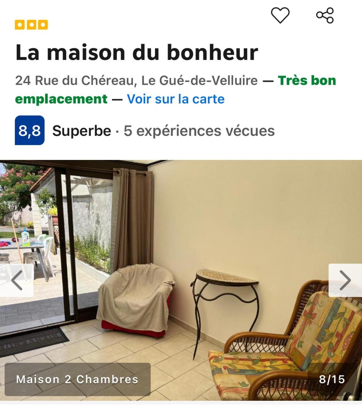 La Maison Du Bonheur Le Gue-de-Velluire Екстер'єр фото